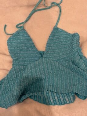 Women’s Teal Ruffle Cami Top - Lightweight Summer Tank